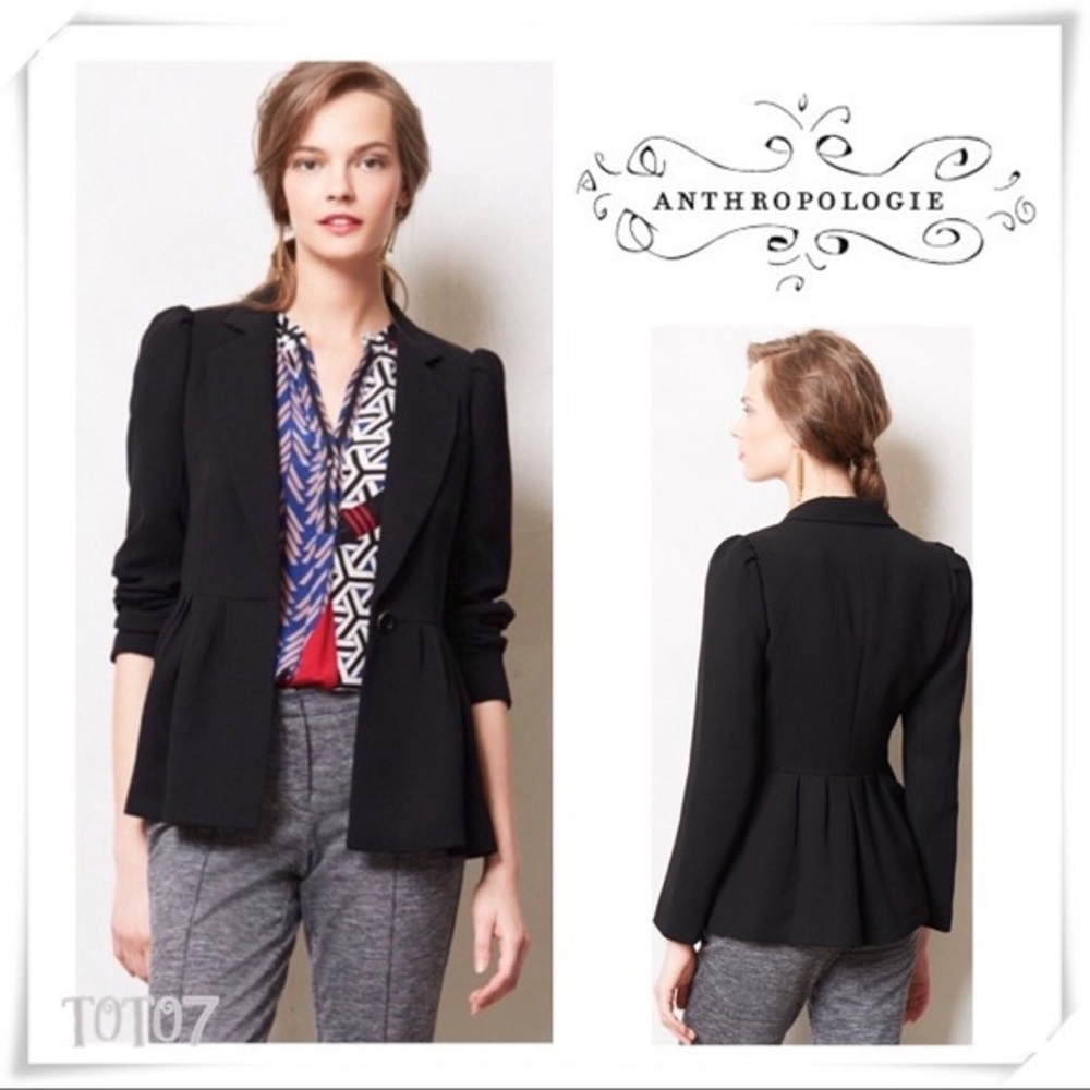 Anthropologie leifsdottir Peplum Blazer